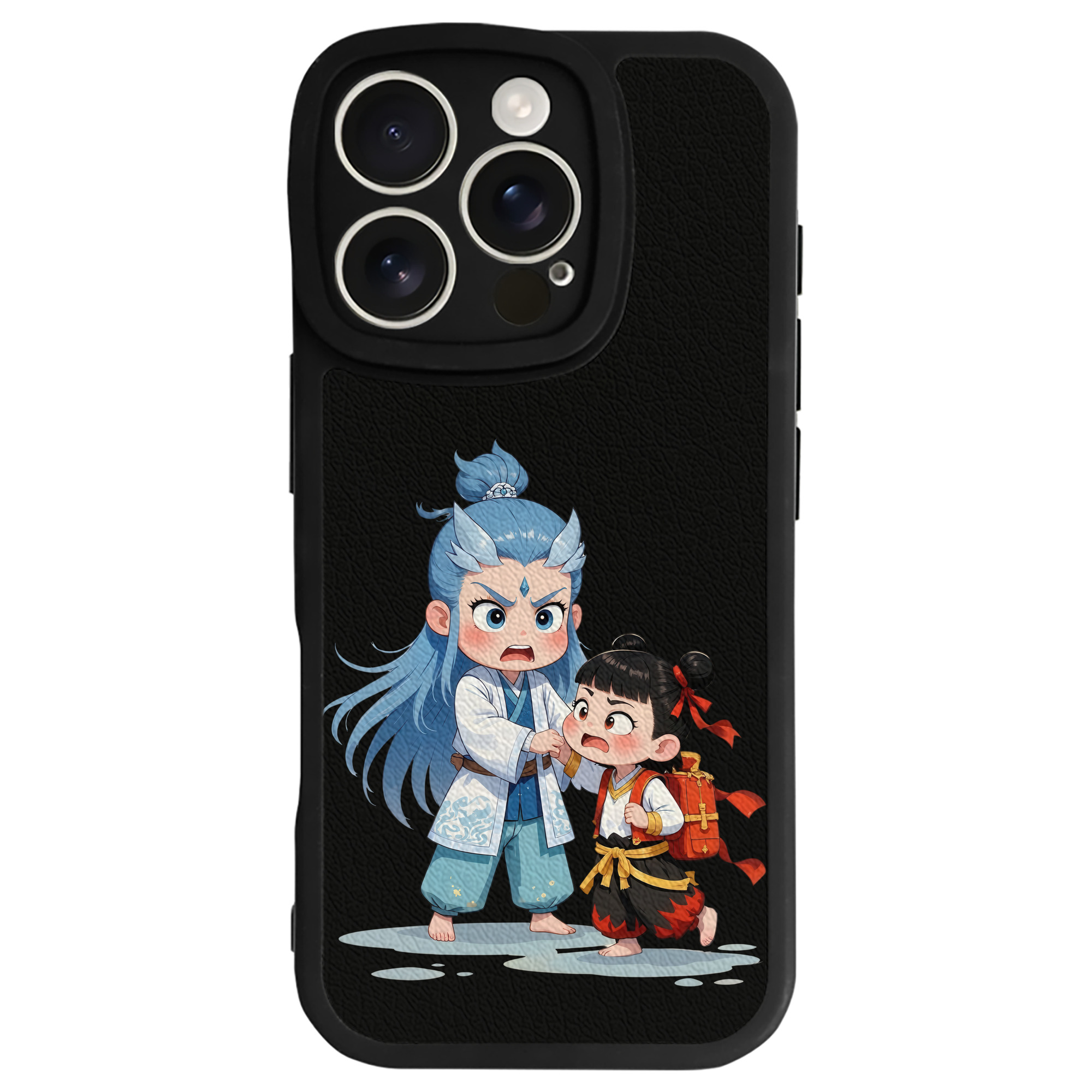 （画像用） Ne Zha 2 ナタ 魔童の大暴れ 【iPhone 16シリーズ対応】シリコンスマホケース（レザー調） 材質：シリコン